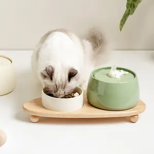 Fontana di acqua alimentatore per animali domestici distributore di acqua per le balene di gatto fontana di acqua in ceramica