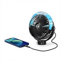 Kipas Portabel Magnetik 6-Inci Penyemprot Kabut Terlaris Lintas Negara dengan Power Bank, Lampu, dan Kontrol Timer untuk Mobil/Kapal Pesiar Tanpa Sikat