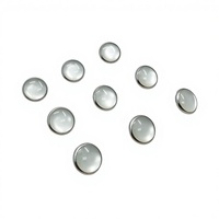 Kancing Kemeja Cardigan Bulat 12mm Berpinggir Emas, Mutiara Mata Kucing Logam Modern Jahitan Tangan, Grosir 26032101