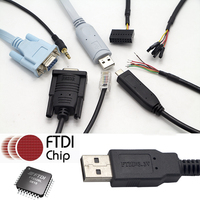 FTDI personnalisé FT232RL PL2303 CP2102 USB vers TTL Uart 5V 3.3V RS232 adaptateur série câble de programmation 6pin débogage pour Arduino RPi