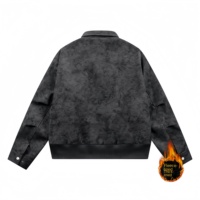 Veste en cuir rétro américaine de style streetwear, avec fermeture éclair décorative, design en cuir PU, veste ample pour homme