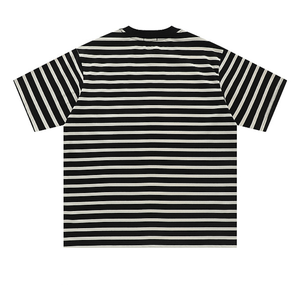 Camiseta de Hombre Estilo Japonés con Rayas Bretonas de 230GSM, Camiseta de Manga Corta Informal para el Verano, Básica y Versátil - Product Image 2