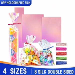 Túi OPP Holographic óng ánh 4 kích cỡ, túi nilon trong suốt 8 lớp, dùng gói quà bánh kẹo, bánh quy, đồ ăn nhẹ - Product Image 1