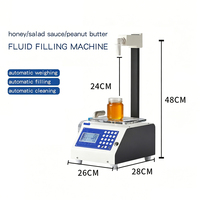 Machine de remplissage automatique de miel et de beurre de cacahuète de comptoir avec mode de nettoyage, distributeur de pâte à pesée précise