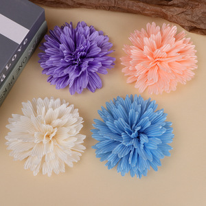 Fleurs de chrysanthème en tissu faites à la main, 12 cm, accessoires pour cheveux, vêtements, sacs, chaussures, bijoux DIY - Product Image 2