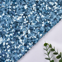Tissu en polyester brodé de paillettes, maille scintillante, textile de luxe, vente en gros d'usine