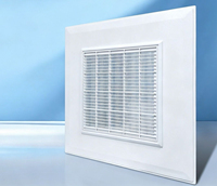 Diffuseur d'air carré en ABS 595x595mm encastré avec sortie en laine minérale pour climatisation centralisée et ventilation domestique