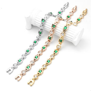 سوار مغناطيسي فاخر من العلامة التجارية JK بتصميم هندسي من الأحجار الطبيعية والراين للنساء، مصنوع من الفولاذ المقاوم للصدأ بألوان ذهبية/فضية/وردية، هدية مثالية - Product Image 3