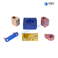 Composants en aluminium usinés CNC à haute tolérance, pièces usinées sur mesure pour l'automatisation avec anodisation colorée