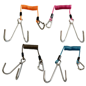 Corda di Sicurezza Elastica <span class=keywords><strong>e</strong></span> Retrattile Anti-Perdita del Produttore - Filo d'Acciaio Rivestito in PU con Doppio Gancio a Molla per Immersioni <span class=keywords><strong>e</strong></span> Utilizzo Subacqueo - Product Image 1