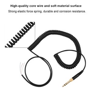 Cable de audio con resorte de extensión de 1,5 m para Beyerdynamic <span class=keywords><strong>DT</strong></span> 770/ 770Pro/ <span class=keywords><strong>990</strong></span>/ 990Pro con adaptador de 6,35 mm - Product Image 4