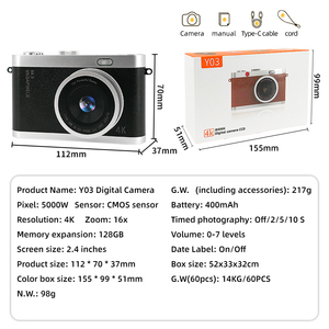 กล้องดิจิตอลขนาดเล็ก กล้องของเล่นสำหรับ<span class=keywords><strong>เด็ก</strong></span> กล้องถ่ายภาพและบันทึกวิดีโอแบบพกพา กล้องขนาดกะทัดรัดสำหรับเด็ก ของขวัญสำหรับเด็ก - Product Image 2