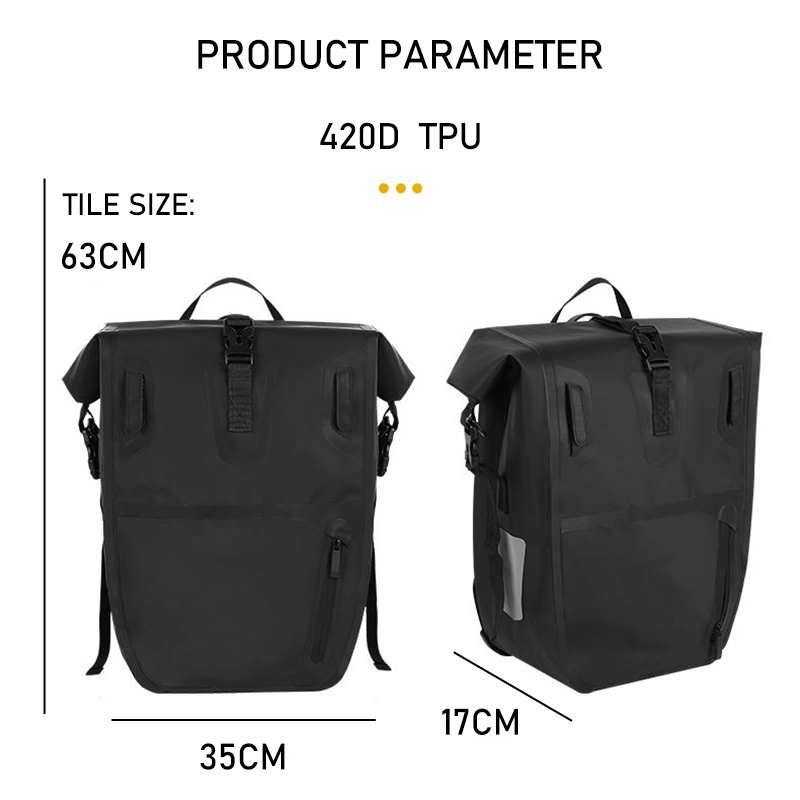 Ultra Durable High Capacity Multi-functional Bike Rear Bag Pannier Bag Motorcycle