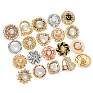 KUNSHUO, fábrica de botones, ropa de mujer, ropa, abrigo, vástago dorado, Perla de Metal, abrigo de lujo, botón para ropa de mujer - Product Image 5