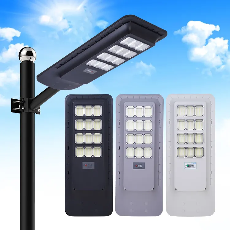 Yüksek güç Ip65 su geçirmez 100 200 w Smd All In One Led açık güneş sokak işık bahçe yol için