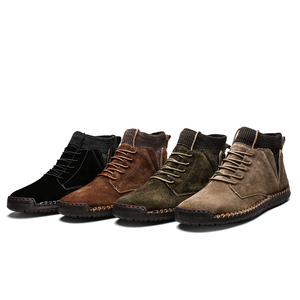 Chaussures décontractées pour hommes Doublure simple en peluche Grande taille 38-48 Respirant Noir <span class=keywords><strong>Vert</strong></span> Mocassins pour l'été Printemps Hiver - Product Image 2