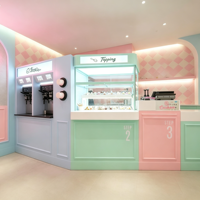 Maßgefertigte Multifunktionale Hochleistungs-Gelato-Vitrine im Pastell-Stil Kommerzieller Eiscreme-Gefrierschrank mit LED-Beleuchtung