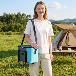 Sac isotherme en tissu Oxford, coloré, portable, avec poignée, pour les trajets quotidiens - Product Image 1