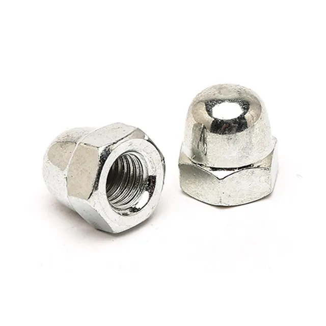 Wholesale galvanized 3/8" 1/2" 5/8" stainless steel 304 Cap Nuts acorn nuts hexagon domed cap nuts