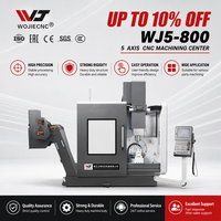 Centre d'usinage vertical CNC 5 axes WJ5-800 avec table à trunnion, fraiseuse de haute précision automatique pour pièces complexes