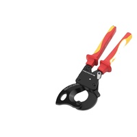 Coupe-câbles à cliquet isolé EXPLOIT VDE 1000V, qualité industrielle, en acier allié au chrome-vanadium, rouge/jaune/noir