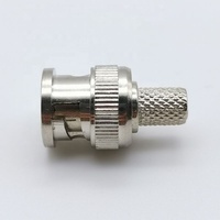 Connecteur Coaxial RF en Zinc pour vidéosurveillance, connecteur mâle à sertir, 1 pièce, RG6 RG59 RG58