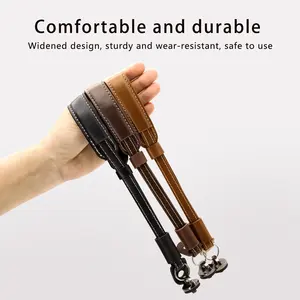 Sangle de poignet en cuir PU KAMPHO pour <span class=keywords><strong>DJI</strong></span> <span class=keywords><strong>Osmo</strong></span> <span class=keywords><strong>Mobile</strong></span> 4 <span class=keywords><strong>3</strong></span> Zhiyun Stabilisateur de poche avec vis 1/4 <span class=keywords><strong>DJI</strong></span> Pocket 2 <span class=keywords><strong>3</strong></span> <span class=keywords><strong>Accessoires</strong></span> - Product Image 4