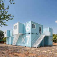 Maison préfabriquée en conteneur maritime moderne à 2 étages, personnalisée, écologique, durable, imperméable, résistante au feu, salon