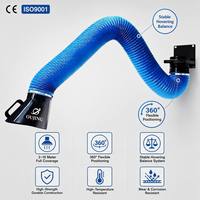Bras d'extraction de fumée, bras flexible d'aspiration de fumée de 2 m de longueur, diamètre certifié CE ISO9001 pour l'extraction des fumées en atelier de soudage