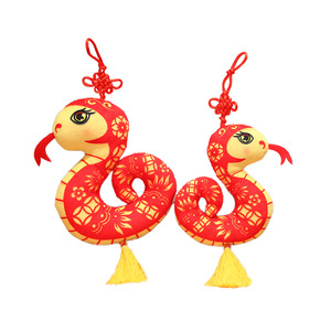 Nafu Year Snake Festive Chinese Style New Year Paper-Cut Stuffed Pendant Event Gift Plush Key Chains Wholesale
