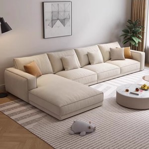 Italian Cotton &amp; Linen Fabric Reclining <strong>Sofa</strong> Set <strong>Foam</strong> Filled Modern Modular <strong>Sofa</strong> Bed with Wooden Legs for Living Room Hotel - Product Image 1
