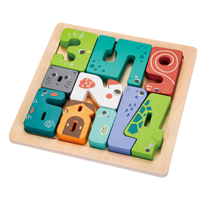Puzle personalizado para bebé, Puzzle con número, letras, animales, madera, 3D, para niños - Product Image 3