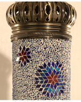Lampe de bureau décorative pour chambre à coucher, salon, lampe de Table turque, mosaïque en verre, Style Tiffany marocain