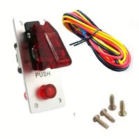 Panneau d'interrupteur d'allumage de course 12V avec indicateur de sécurité LED ROUGE, panneau à un seul interrupteur à bascule pour voiture de course