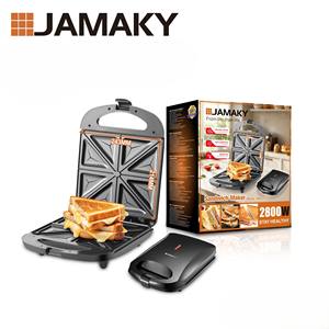 JAMAKY Profesional 2800W 4-Slice <span class=keywords><strong>Sandwichera</strong></span>, Parrilla Eléctrica <span class=keywords><strong>Grande</strong></span> Antiadherente con Control Automático de Temperatura - Product Image 5