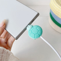 Cubierta Protectora para Cable de Carga USB con Forma de Tortuga, Diseño Animado y Lindo, Duradera y Portátil, Material de PVC con Color Personalizable