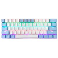 Clavier mécanique OEM ODM Brown Switch 60 Compact 61 touches avec rétroéclairage arc-en-ciel, clavier de jeu filaire pour joueurs
