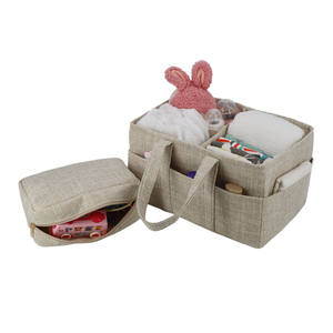 Organisateur de couches pour bébé personnalisé pour <span class=keywords><strong>table</strong></span> à <span class=keywords><strong>langer</strong></span>, panier de rangement pour couches et lingettes pour bébé, rangement portable pour couches - Product Image 5
