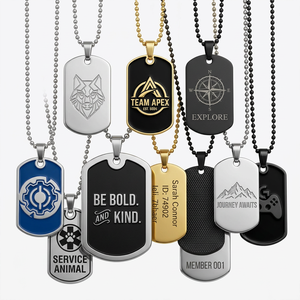 Placa de Identificación Personalizada para Perros, Grabada en 2D y 3D con Logotipo, de Metal, con Esmalte Suave, con Mensaje y Letras, Colgante para Collar - Product Image 4