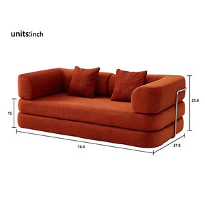 ชุดโซฟาคุณภาพสูง ผ้ากำมะหยี่ บุฟองน้ำ ทนต่อการขีดข่วนจากแมว สี<span class=keywords><strong>ครีม</strong></span> - Product Image 6