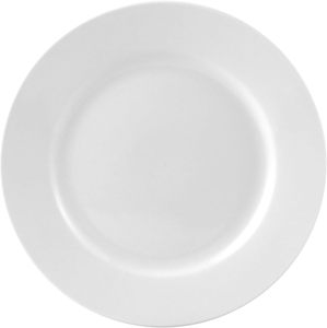 Wholesale <b>Ceramic</b> Plate Cheap <b>Bulk</b> Flat <b>White</b> Porcelain Dinner Plates for Wedding - Product Image 3