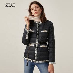 Venta al por mayor luz fragante viento abajo chaqueta <span class=keywords><strong>mujer</strong></span> corto blanco <span class=keywords><strong>ganso</strong></span> abajo moda coreana cálida chaqueta de invierno - Product Image 3