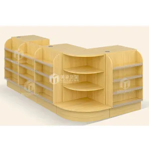 Meicheng a basso prezzo scaffali cassa del supermercato in legno ampiamente utilizzato può personalizzare la cassa