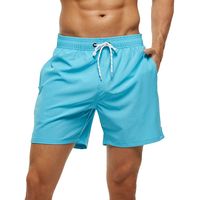 Celana Pendek Pria Anti Air Anti Bakteri Sporty Custom Drawstring High Waist - Celana Renang Cepat Kering Bahan Spandex/Katun