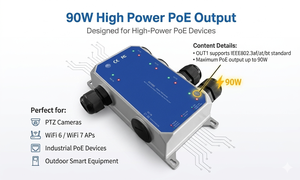 Extender <span class=keywords><strong>PoE</strong></span>++ da 90W 1-in-4-Out |   Splitter Gigabit 802.3bt Impermeabile per Telecamere IP e AP da Esterno |   Plug & Play, IP67 - Product Image 4