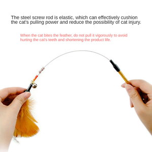 Blumen förmige Feder Lustige Katze Stick Truthahn Fluff Katzen spielzeug Katzen zubehör - Product Image 3