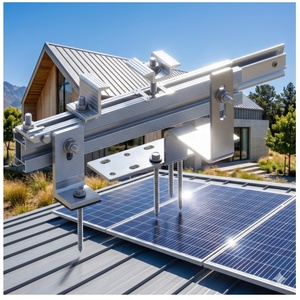 Rail en aluminium anodisé haute résistance 6005-T5 pour système de montage de panneaux solaires sur toiture |   Art Sign - Product Image 1