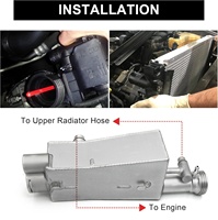 LAVITIIN Nouveau Vase d'expansion en aluminium personnalisé pour E46 323i/325i/328i/330i avec capuchon et capteur de réservoir de liquide de refroidissement