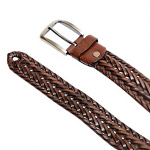 Ceinture en cuir de vachette pour homme avec boucle en alliage, motif uni, logo personnalisé, style formel et décontracté, haute qualité, largeur 3,4 cm - Product Image 3