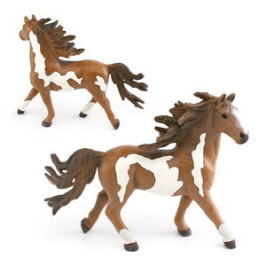 Lelewu simulation animal steed modèle solide static pinte étalon Thousand-mile cheval décoration jouet - Product Image 1